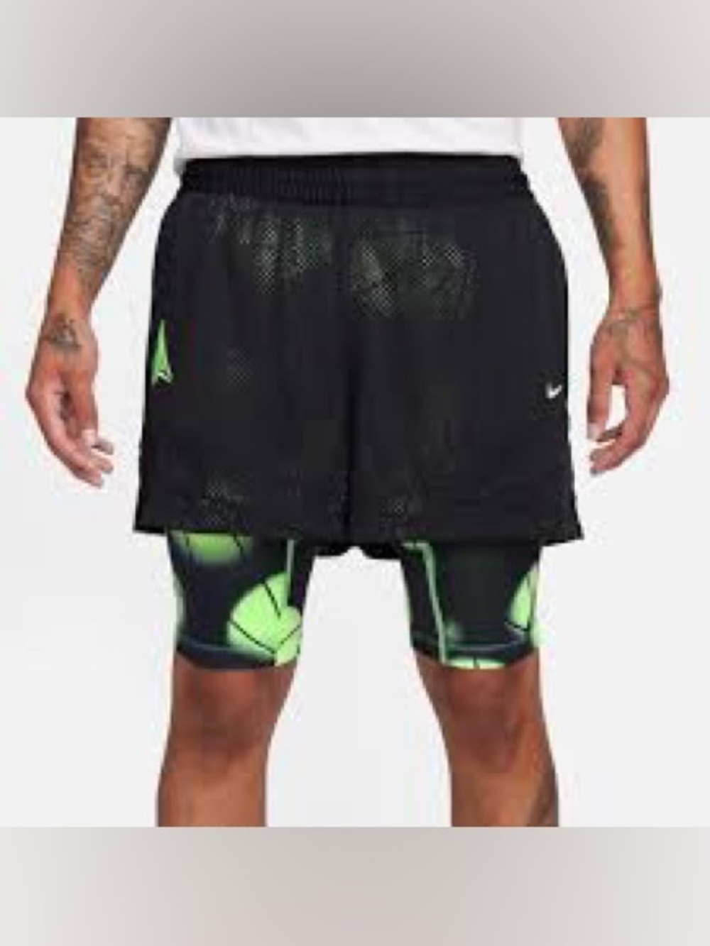 Nike Mens Ja Morant Dri FIT Icon 2 in 1 4 Inch Basketball Shorts S